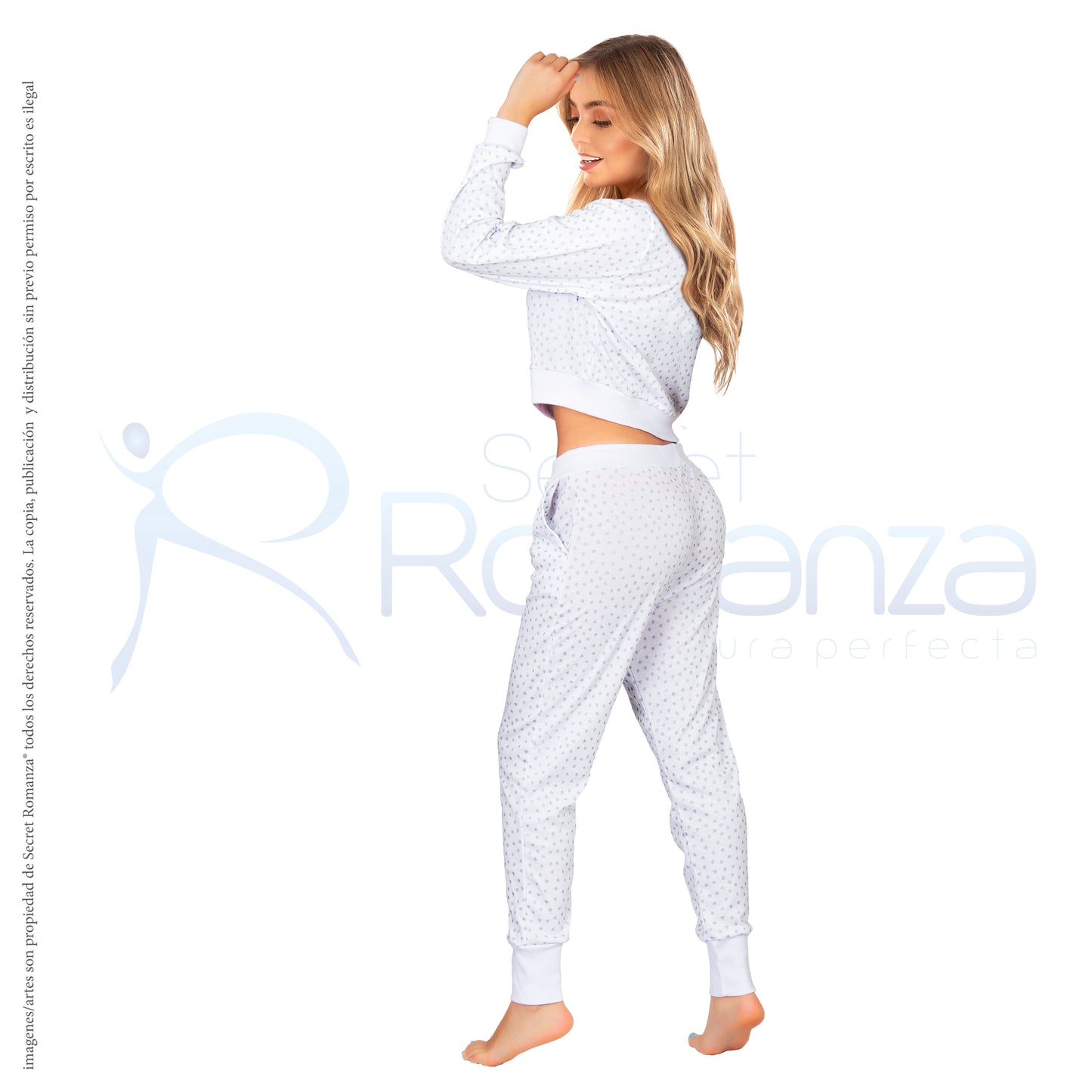 Mod. 9100E Set Pijamas casual White Stars