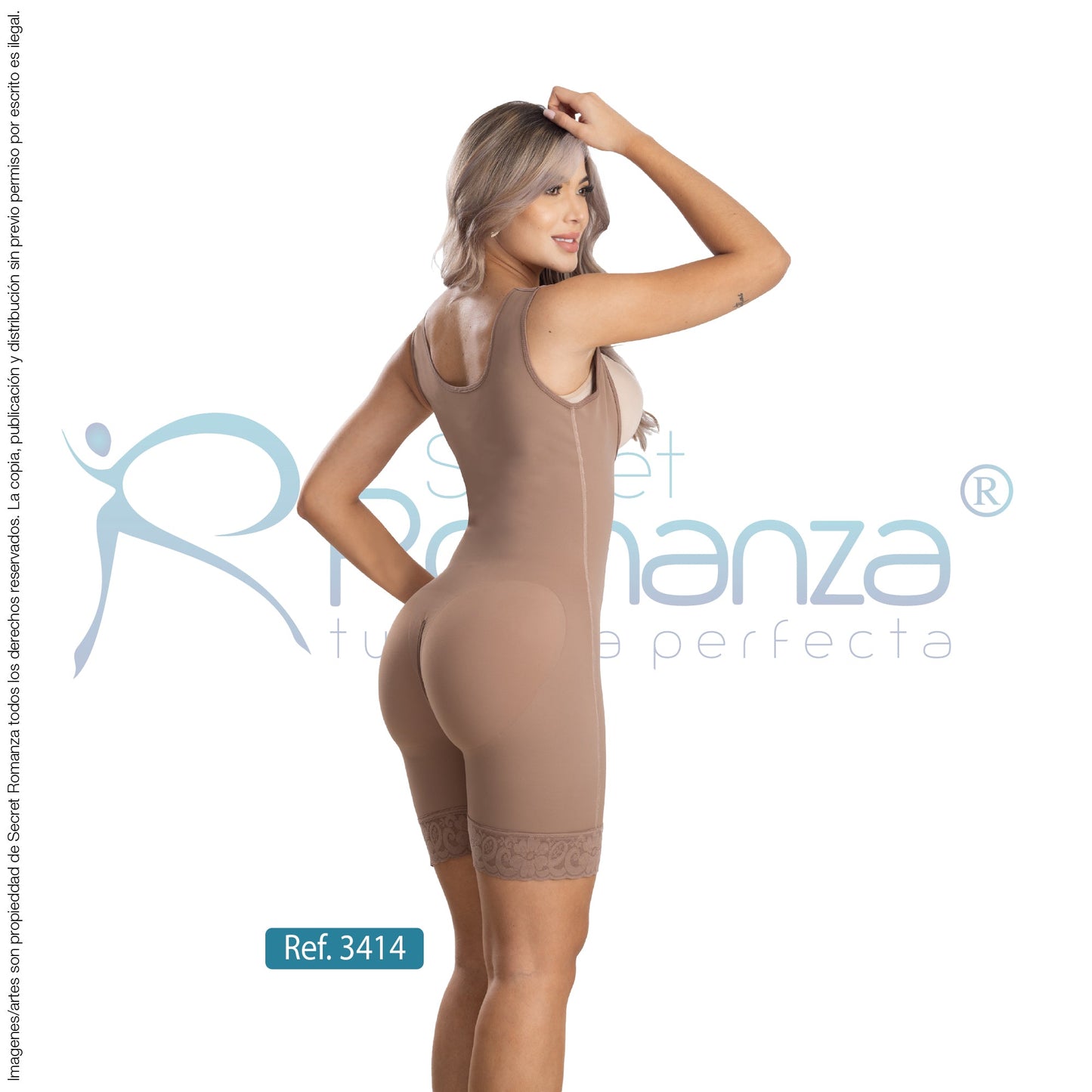 Mod 3414 Faja short con broches 3 líneas al frente