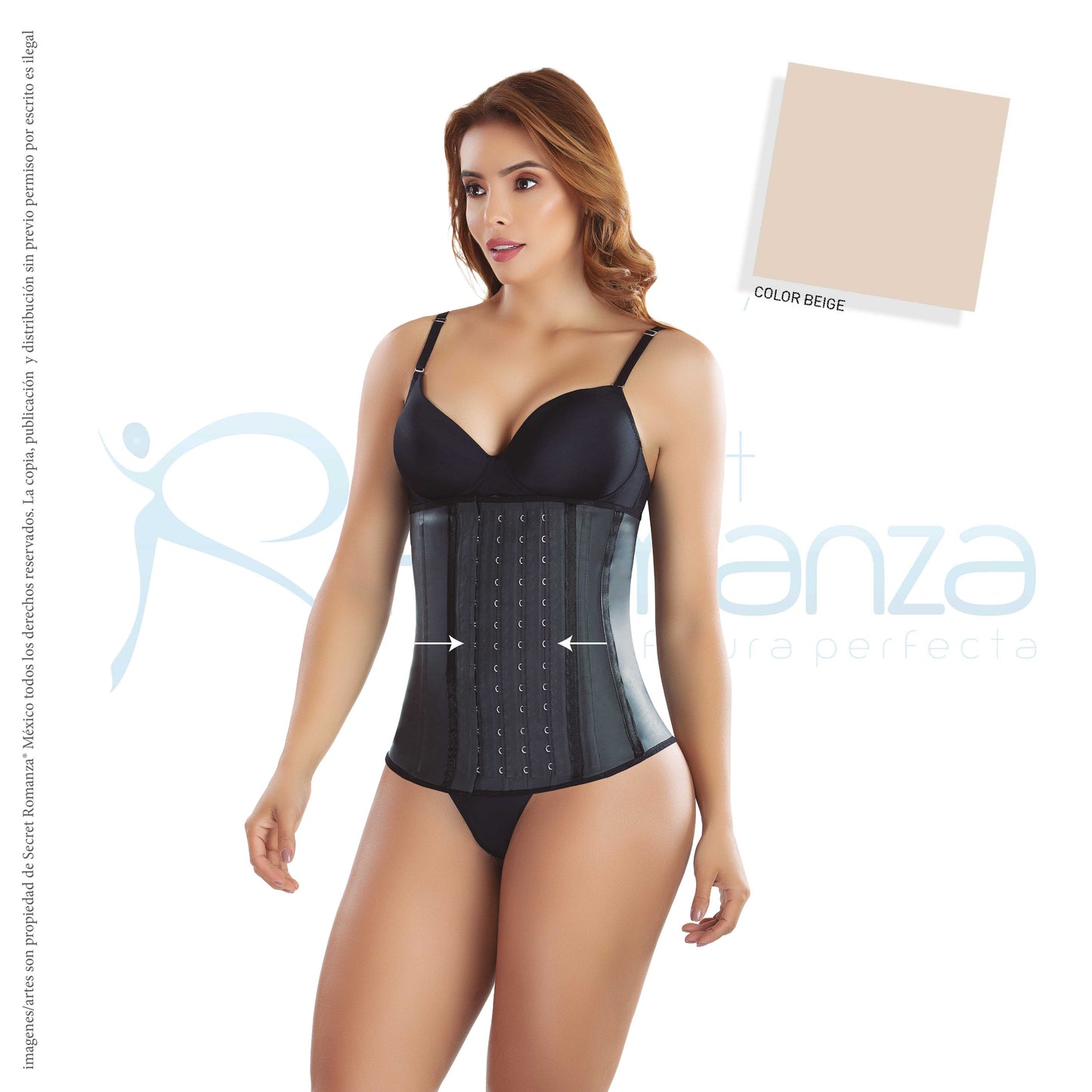 Mod. 1060 Cinturilla látex expuesto 13 broches por 4 líneas