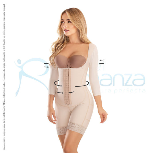 Mod. 3164 Faja short con mangas en powernet