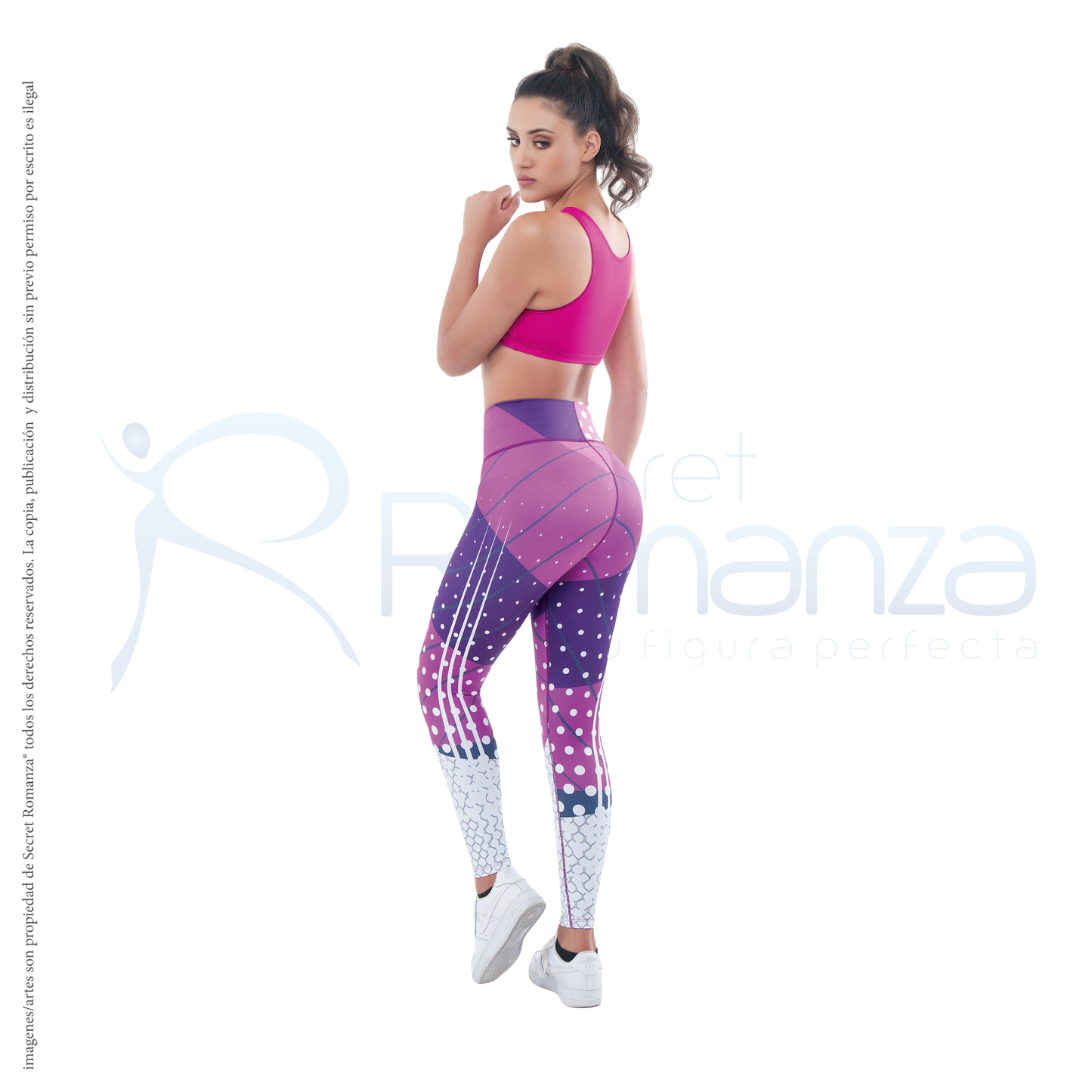 Mod. 7019E Leggins Control Purple Shapes